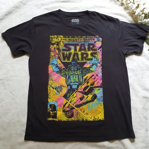Star Wars | Darth Vader Comicbook Graphic Short Sleeve Tee, L - Picture 2 of 5